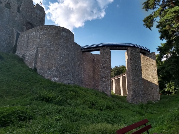 The entrance bridge from the Neam Citadel Trgu Neam Neam county Romnia 