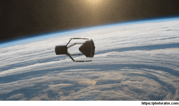The European space agency ESA just signed a project of M with ClearSpace to develop a satellite that can clean-up space debris The prototype is set to launch in  here an artists impression of that mission