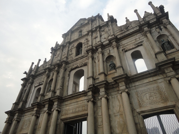 The Facade of St Pauls Cathedral - Macau China 