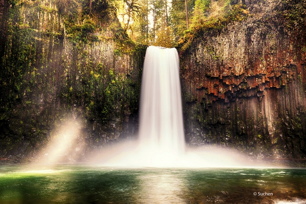 The fairy tale Abiqua Falls in Oregon 