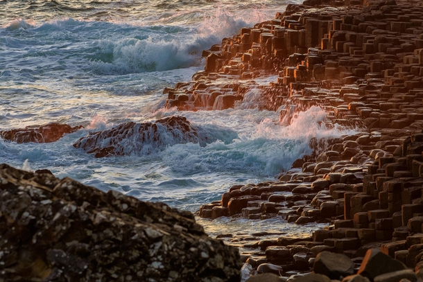 The famous Giants Causeway in Northern Ireland Made of almost  hexagonal columns created by an ancient volcanic eruption  photo by Christian Schmidt