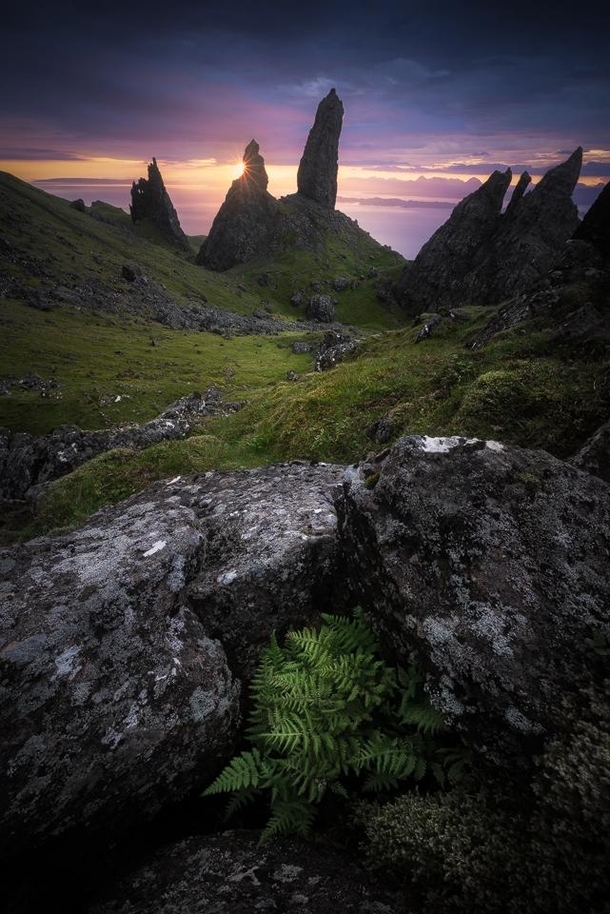 The famous Old Man of Storr in Scotland 