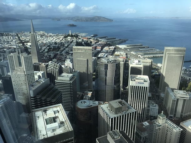 The financial district from the top floor of Salesforce Tower San Francisco