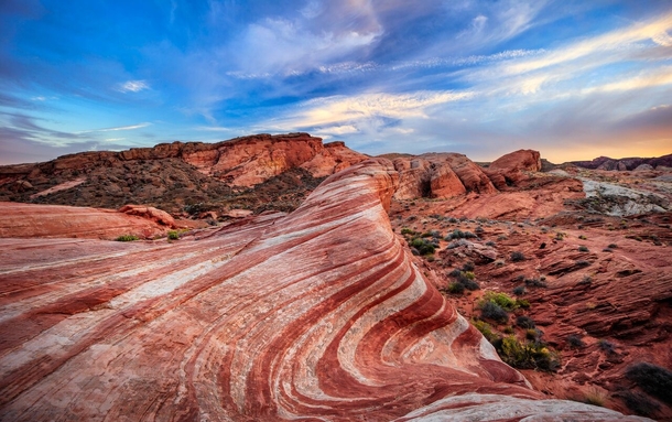 The Fire Wave  Valley of Fire State Park Nevada Not quite as impressive as The Wave in AZ but Ill take its bacon-like cousin anyway   x  px