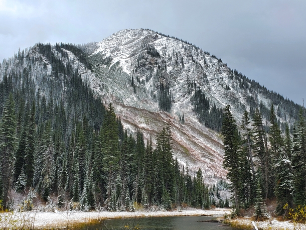 The first mountain snowfall  Northern Montana