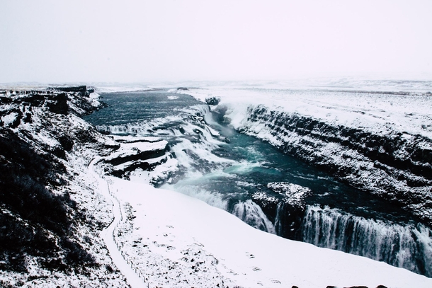 The frankly frightening power of the Gulfoss cascade in Iceland 