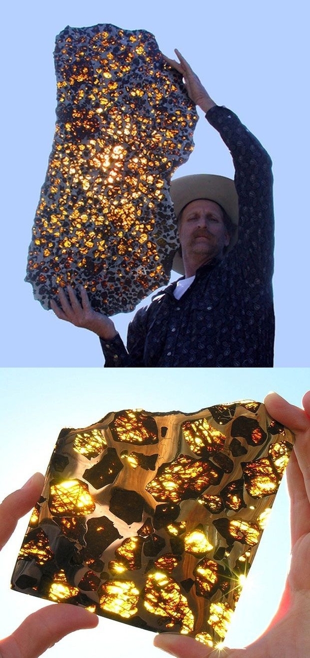 The Fukang Meteorite Found In China Is  Billion Years Old And Is Made Of Something Called Pallasite Along With Olivine Peridot Crystals It Is Considered To Be The Most Fascinating Meteorite Ever Discovered