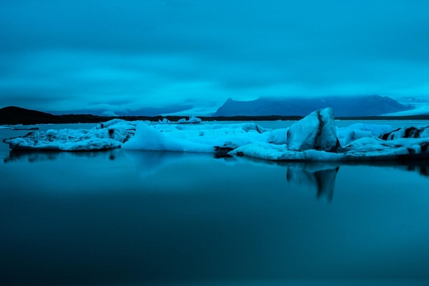 The glacier lagoon reflected Jkulsrln Iceland  x  