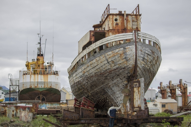 The Google listing of Old rusty boat exceeded expectations - Akarnes Iceland 