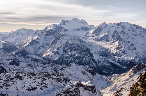 The Grand Combin Massif - taken yesterday morning from the summit of Mont Fort - Verbier Switzerland 
