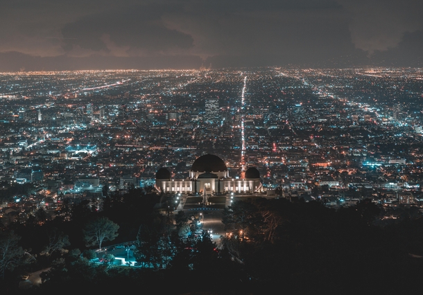 The Griffith Observatory overlooking Los Angeles 