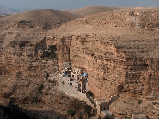 The hanging monestary in the Judean mountains Israel This is one of  throughout the area