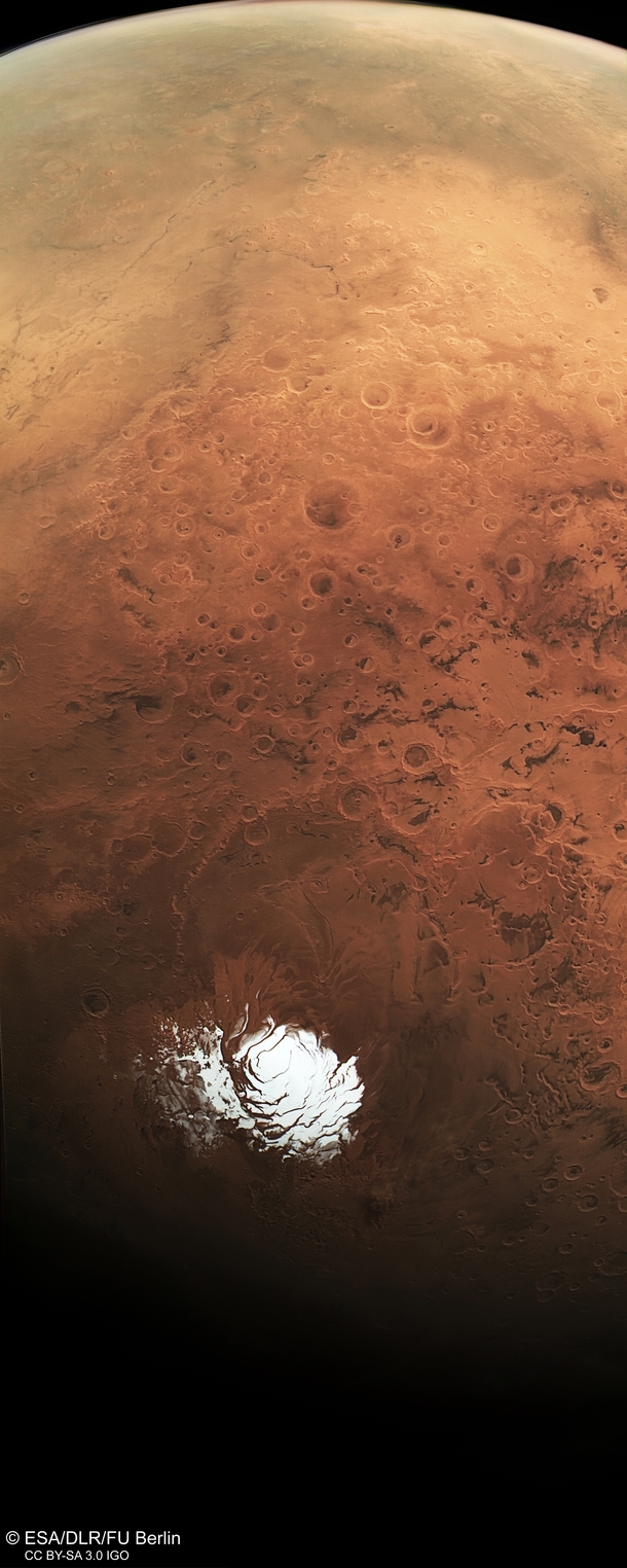 The Highlands and South Pole of Mars 