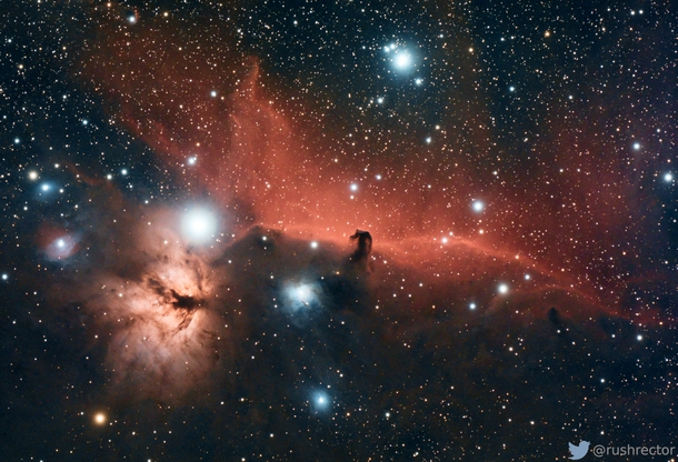 The Horsehead and the Flame Nebulae Barnard 