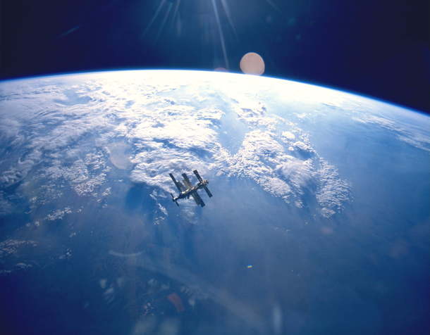 The ISS in orbit 