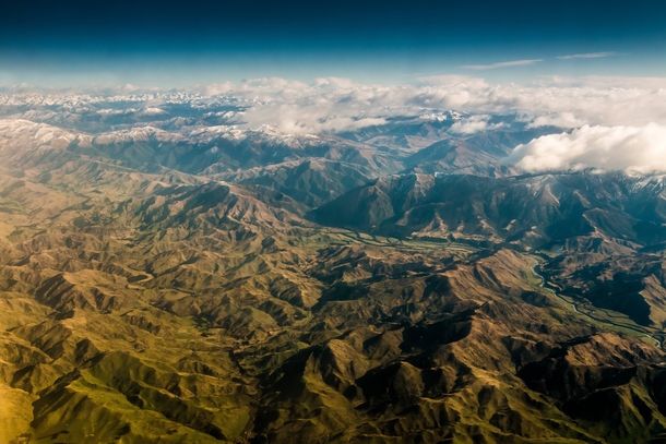 The Kaikoura Ranges slowly becoming the Canterbury Plains South Island of New Zealand 