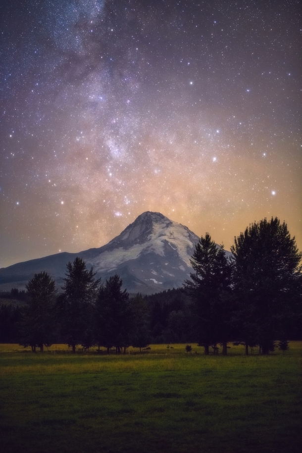 The last Milky Way Image I took in  featuring Mt Hood Oregon 