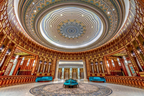 The Lobby of the Ritz Carlton hotel in Riyadh Saudi Arabia 