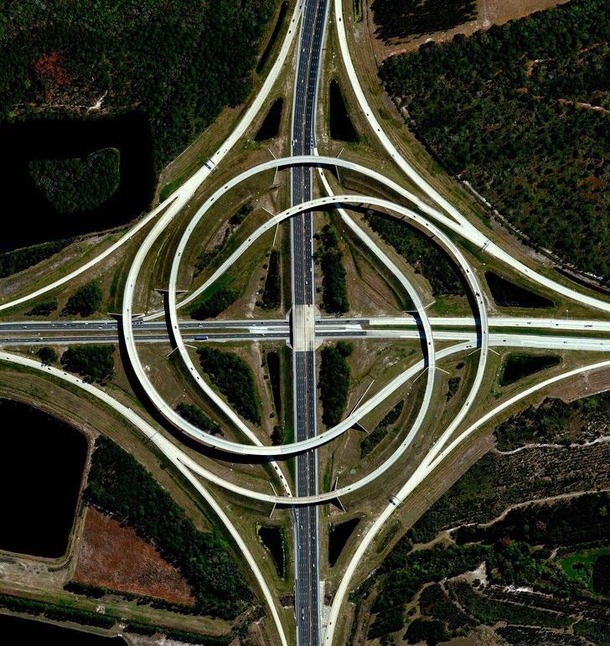 The look of this highway from above