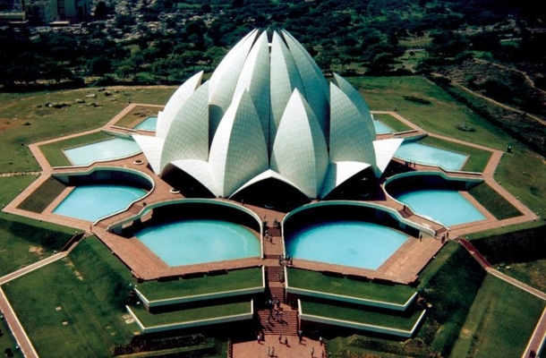 The Lotus Temple in Delhi India