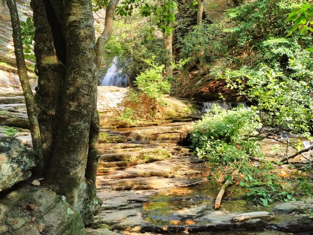 The Lower Cascades in Hanging Rock North Carolina  this is my photo uUGRTech hope you like it