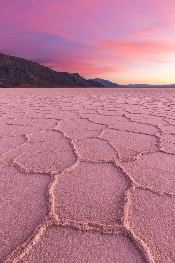 The lowest elevation point in North America is often covered in these intricate shoe-shredding salt formations - Badwater Basin Death Valley National Park 