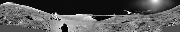 The Lunar Apennine Mountains - landing site of Apollo  