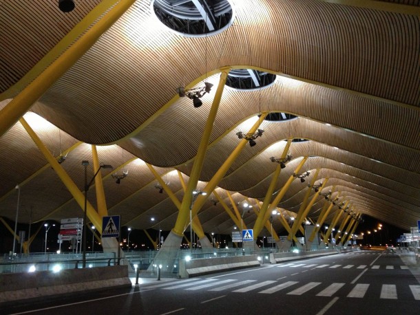 The Madrid-Barajas Airport terminal  is cooool 