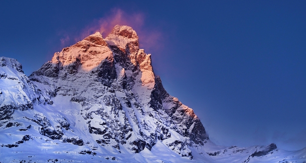 The Matterhorn in the Aosta Valley Italy 