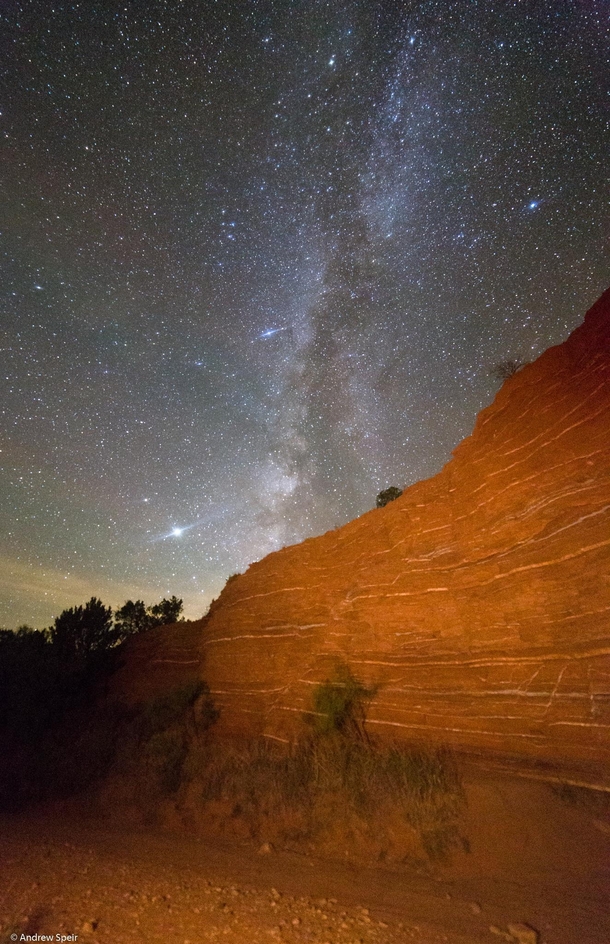 The Milky Way above a dry creek in Caprock Canyons State Park Texas x 