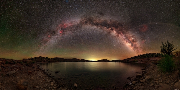 The Milky Way above a lake in New Mexico that I found on Google Maps 