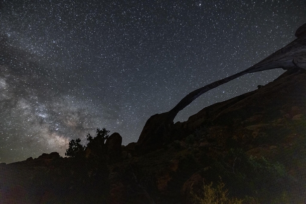 The Milky Way and Landscape Arch Arches National Park UT 