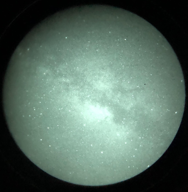 The Milky Way as seen through night vision goggles