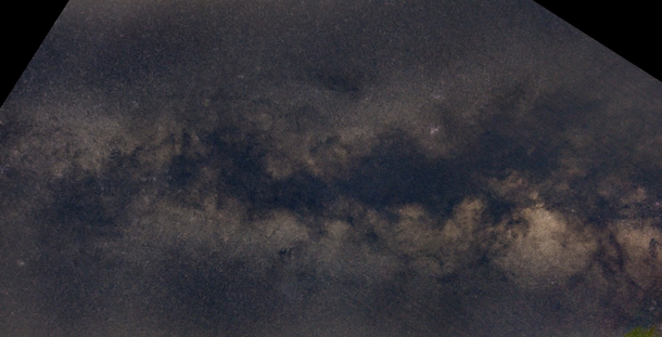 The Milky Way core with no stars