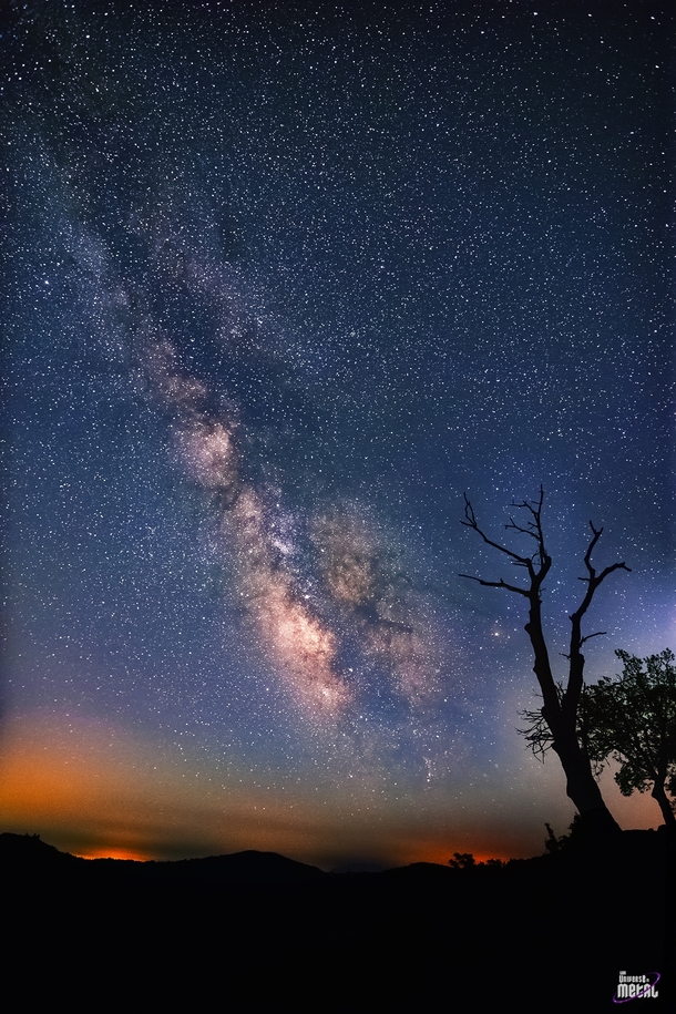 The Milky Way from Skyline Drive in Shenandoah Valley VA 