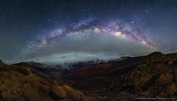 The Milky Way from the summit of the Haleakal volcano Maui Hawaii 