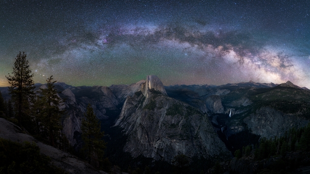 The Milky Way Galaxy arching over the Yosemite National Park in California this summer 