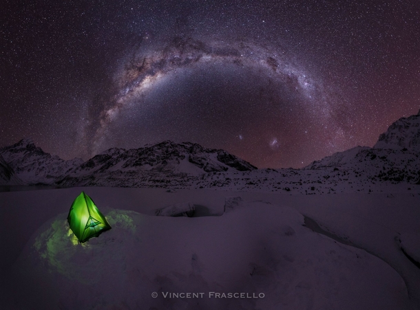 The Milky Way over Hooker Valley New Zealand 