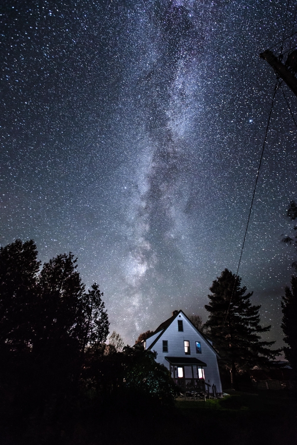 The Milky Way over my friends house LAnse Michigan in the UP x 