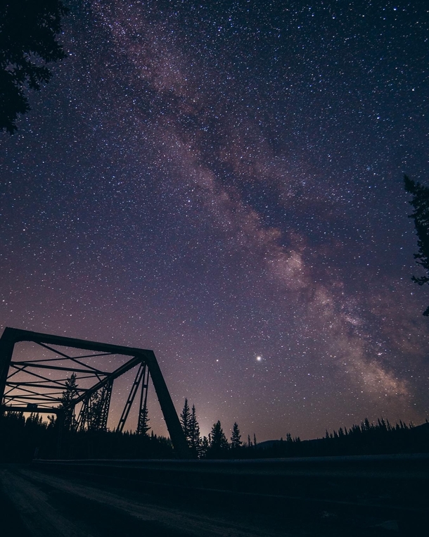 The Milky Way over North Ghost Campground Alberta Canada