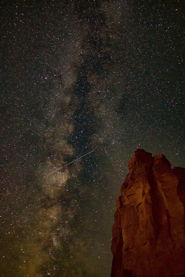 The Milky Way over Park Avenue Arches National Park June  