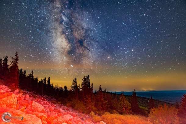 The Milky Way over Spruce Knob Peak WV This place is considered the darkest peak throughout the entire East Coast 