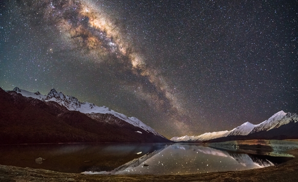 The Milky Way over the Mavora Lakes  Photographed by Tom Hall