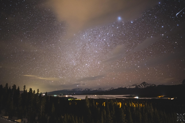 The Milky Way Over The Peaks Leadville CO 