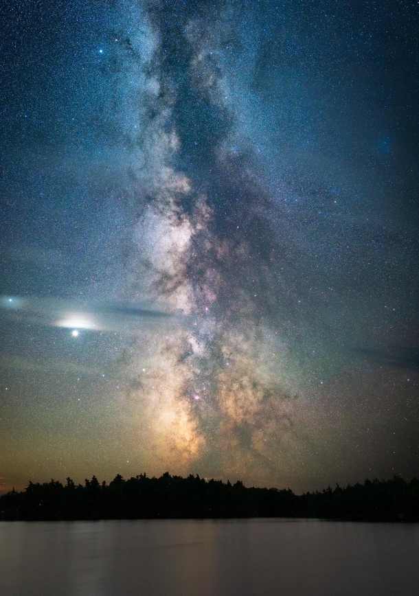 The Milky Way rises over Georgian Bay Ontario