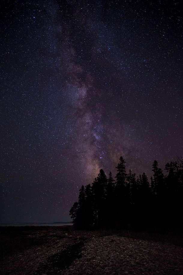 The Milky Way rising over Acadia National Park Maine USA 