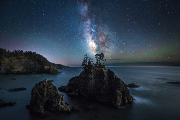The Milky Way shines bright in Samuel H Boardman State Park 