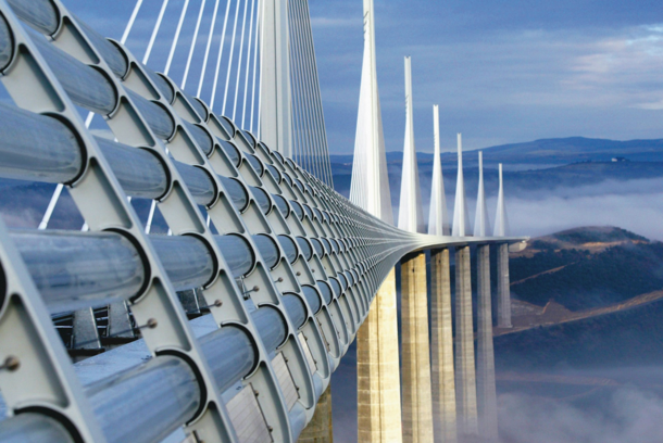 The Millau Viaduct in France the worlds tallest bridge