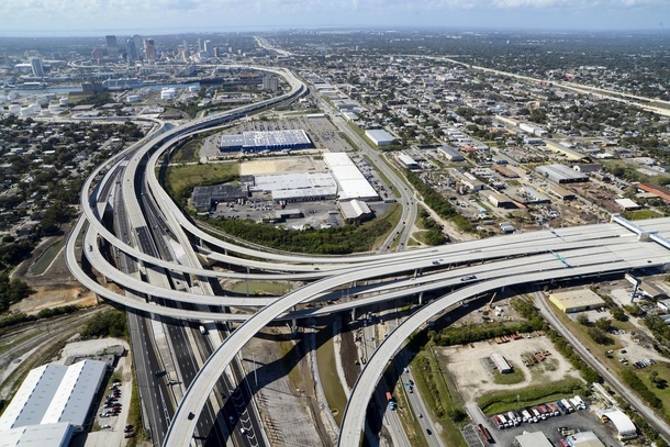 The  million I- Connector linking Interstate  and the Lee Roy Selmon Expressway in Tampa Florida