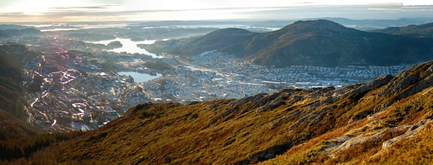 The mountain city of Bergen Norway 